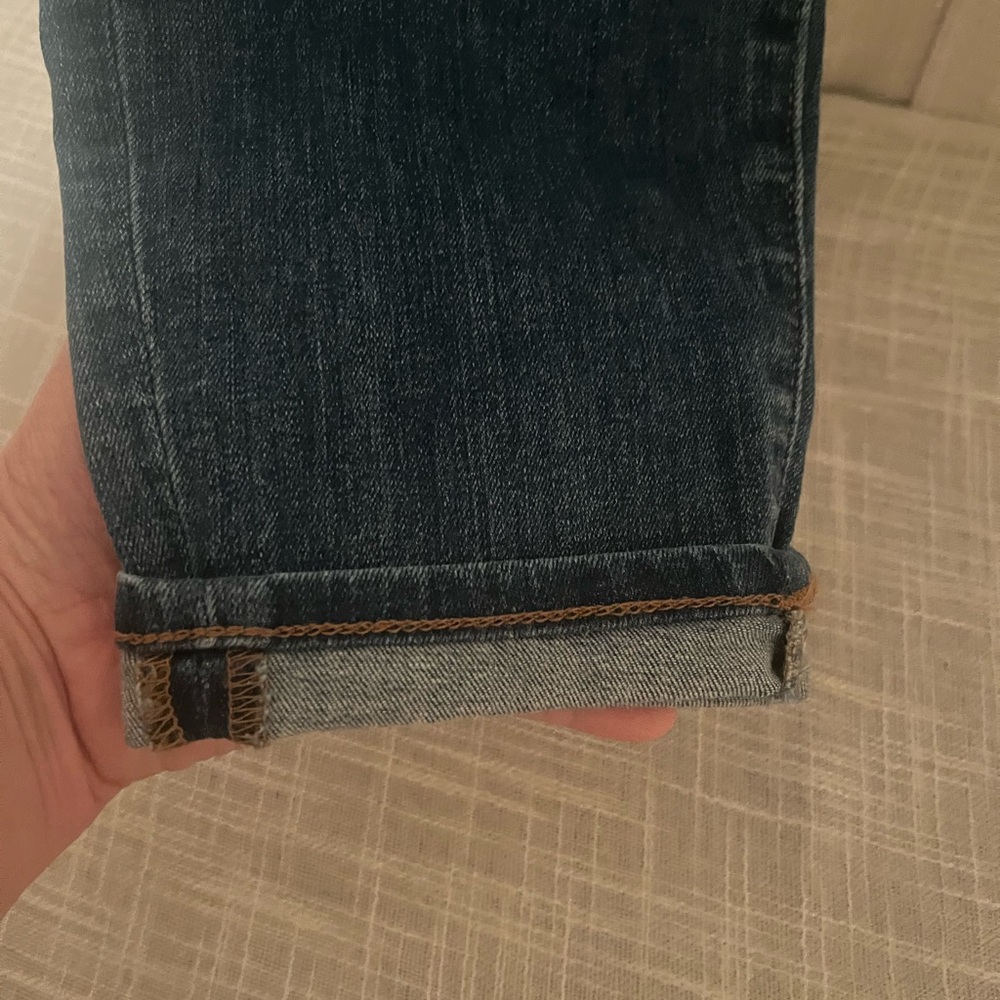 LOFT  Blue Cropped Jeans with  Button Fly - Picture 5 of 8